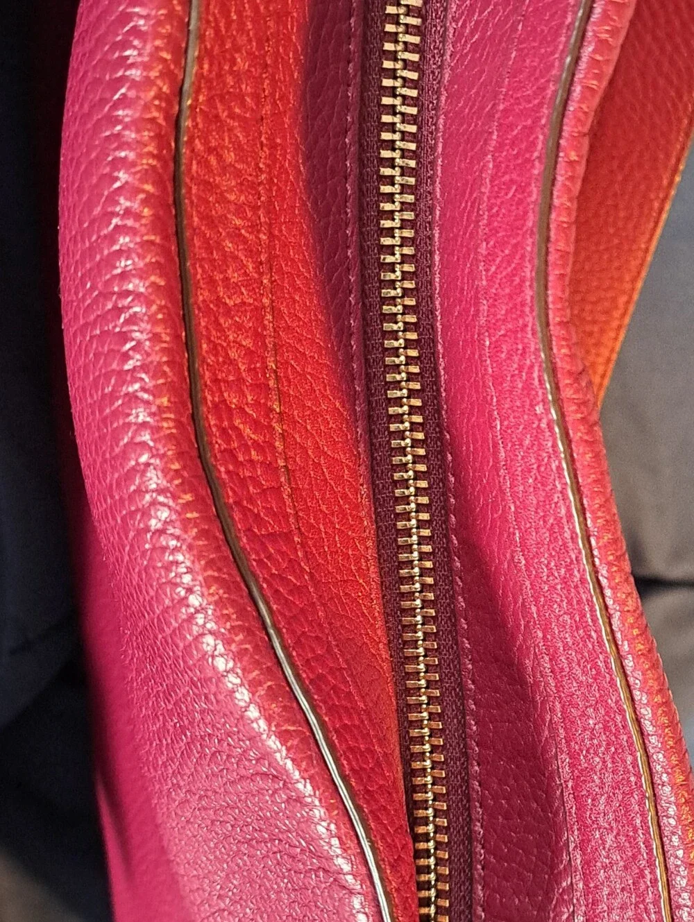 kate spade Deep Plum Pebbled Leather Hobo Bag with Gold Hardware